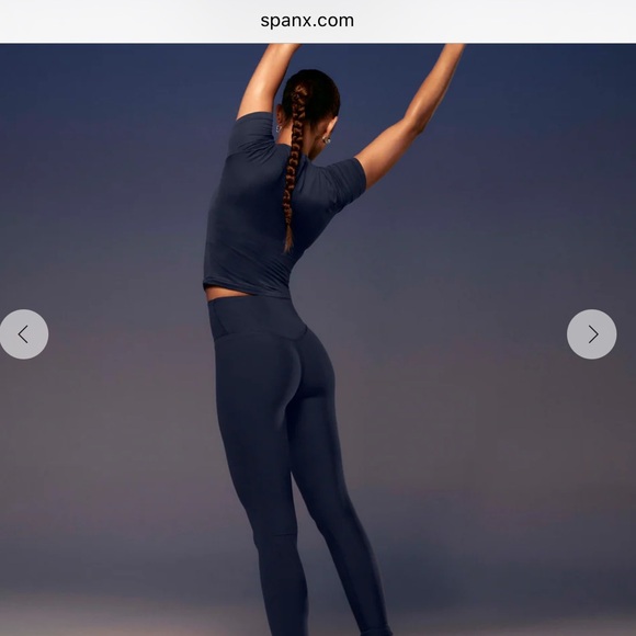 2 PAIRS SPANX NAVY LEGGINGS NWT in Bags | Soft & Smooth Active 7/8 Leggings BOGO - Picture 3 of 8